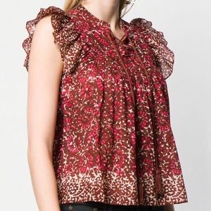 Ulla Johnson Cotton Floral Blouse Size - 2!